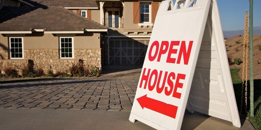 Open House signage.