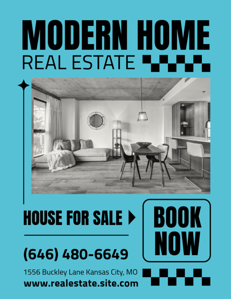 Simple house for sale flyer template