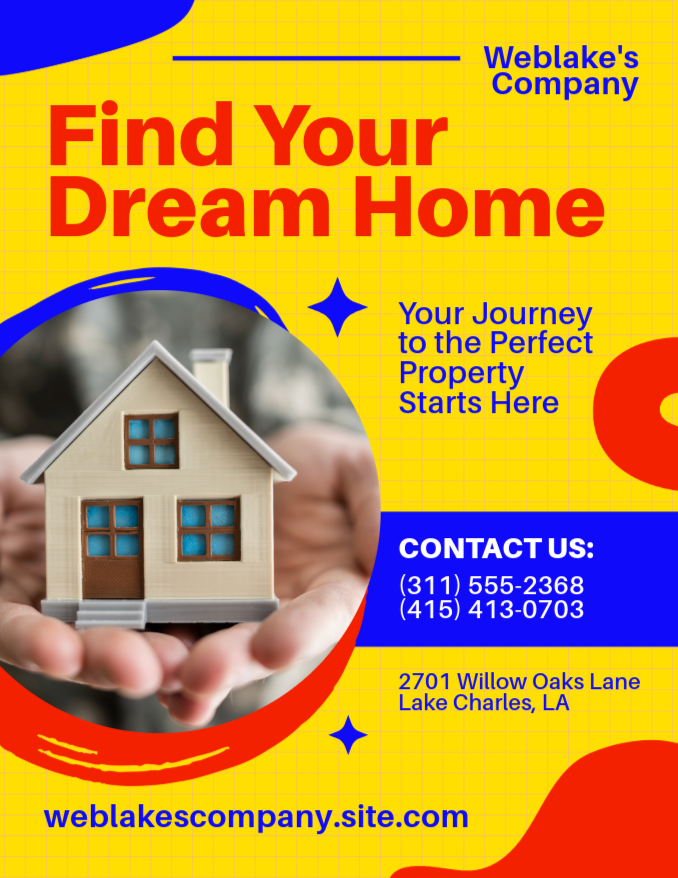 Find your dream home real estate flyer template